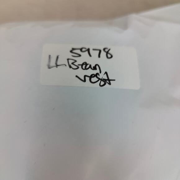 Vintage‎ L.L. Bean Vest Mens Medium Navy Blue Green Houndstooth 100% Lambswool - Picture 5 of 5